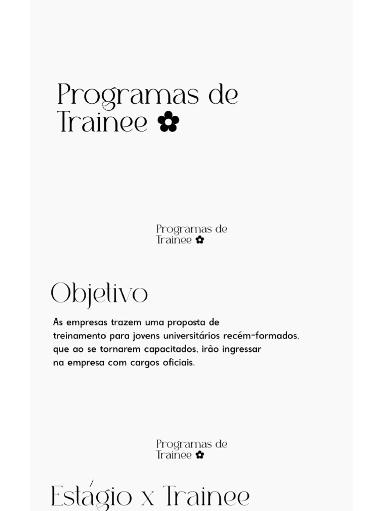 Programas de Trainee | PDF