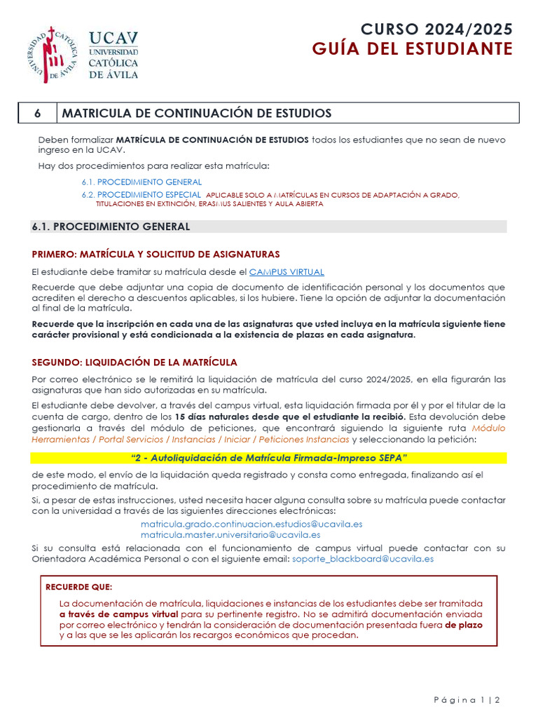 6 Mat Continuacion Estudios 24 25 | PDF