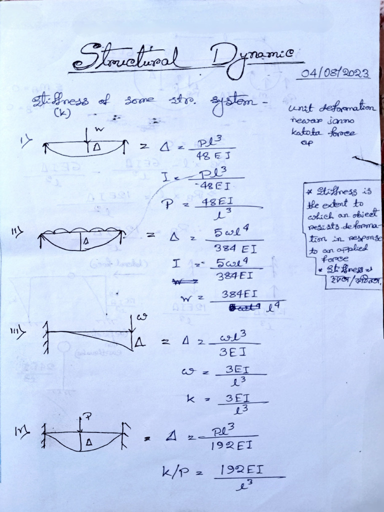 Structural Dynamics Notes | PDF