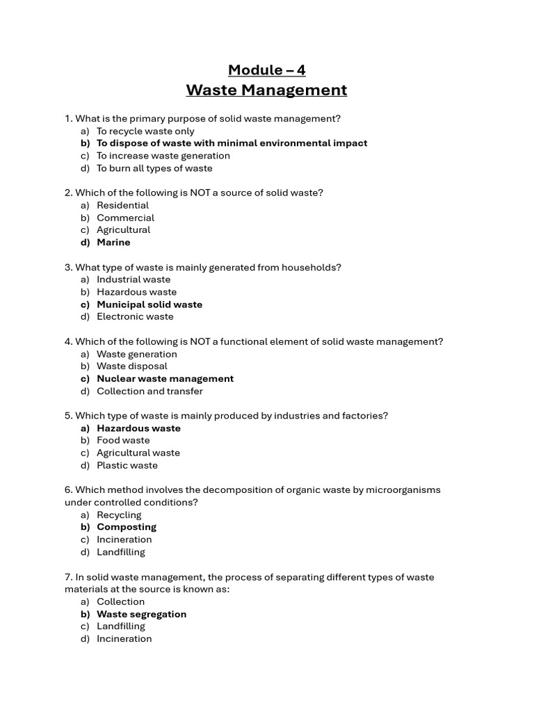 Bcs508 Module 4 Pdf Waste Waste Management