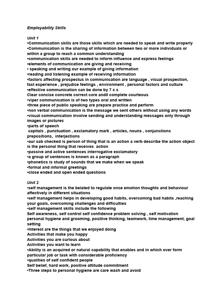 Employability Skills | PDF