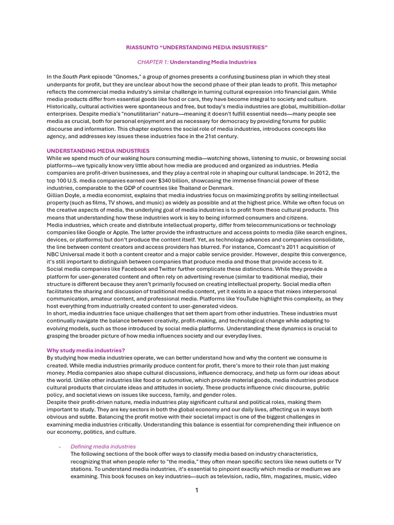 Riassunto Libro GAMI | PDF | Public Sphere | Mass Media