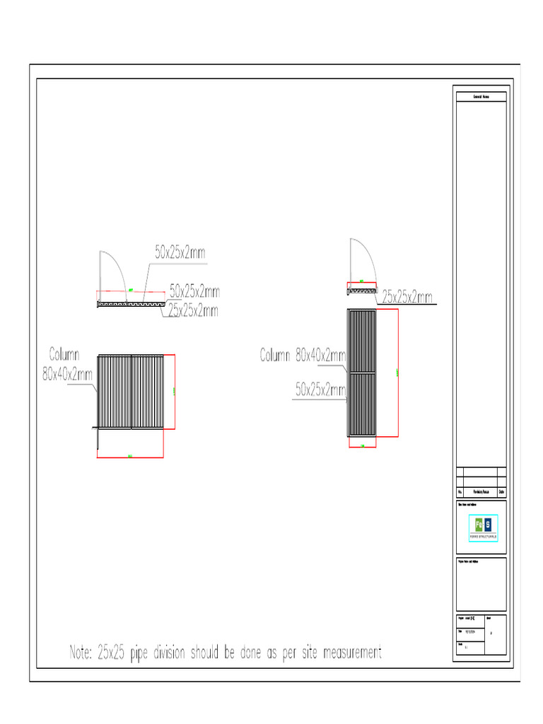 Arvind Edge MS Gate Drawing | PDF
