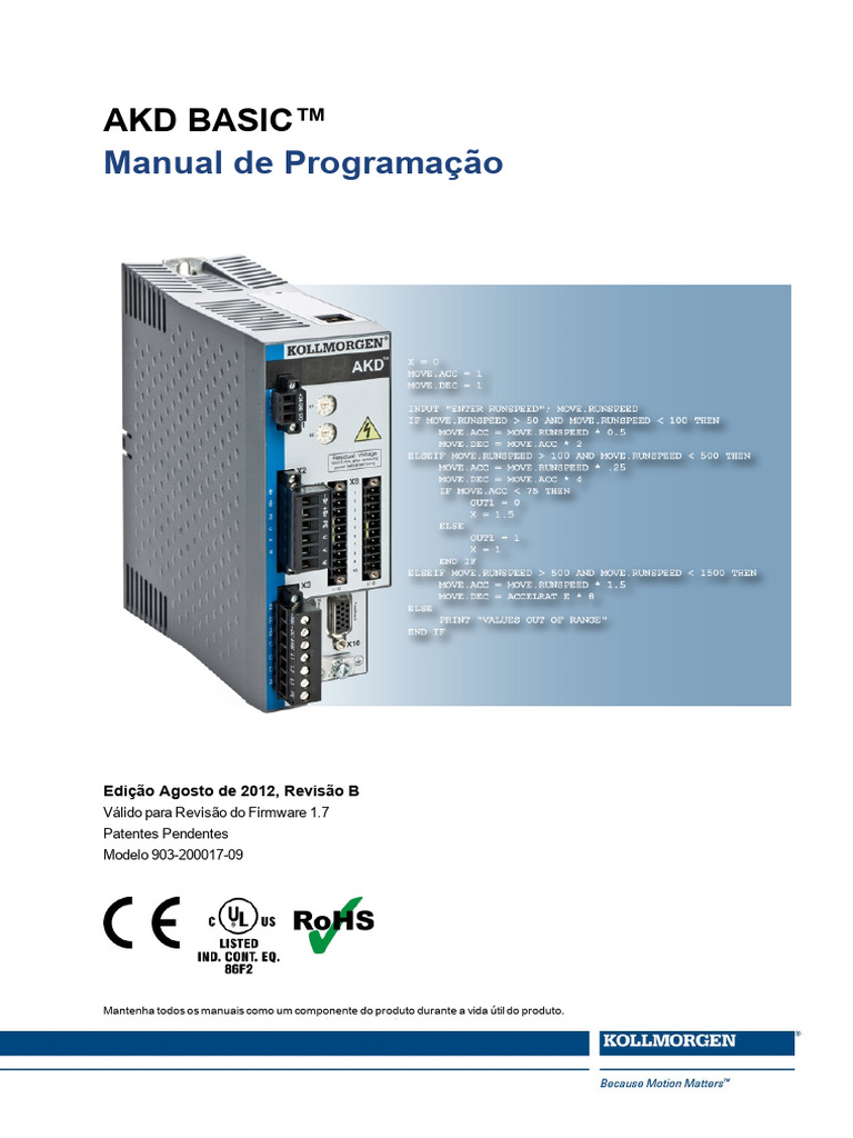 AKD BASIC Programming Guide PT Rev B | PDF | Basic | Parâmetro ...