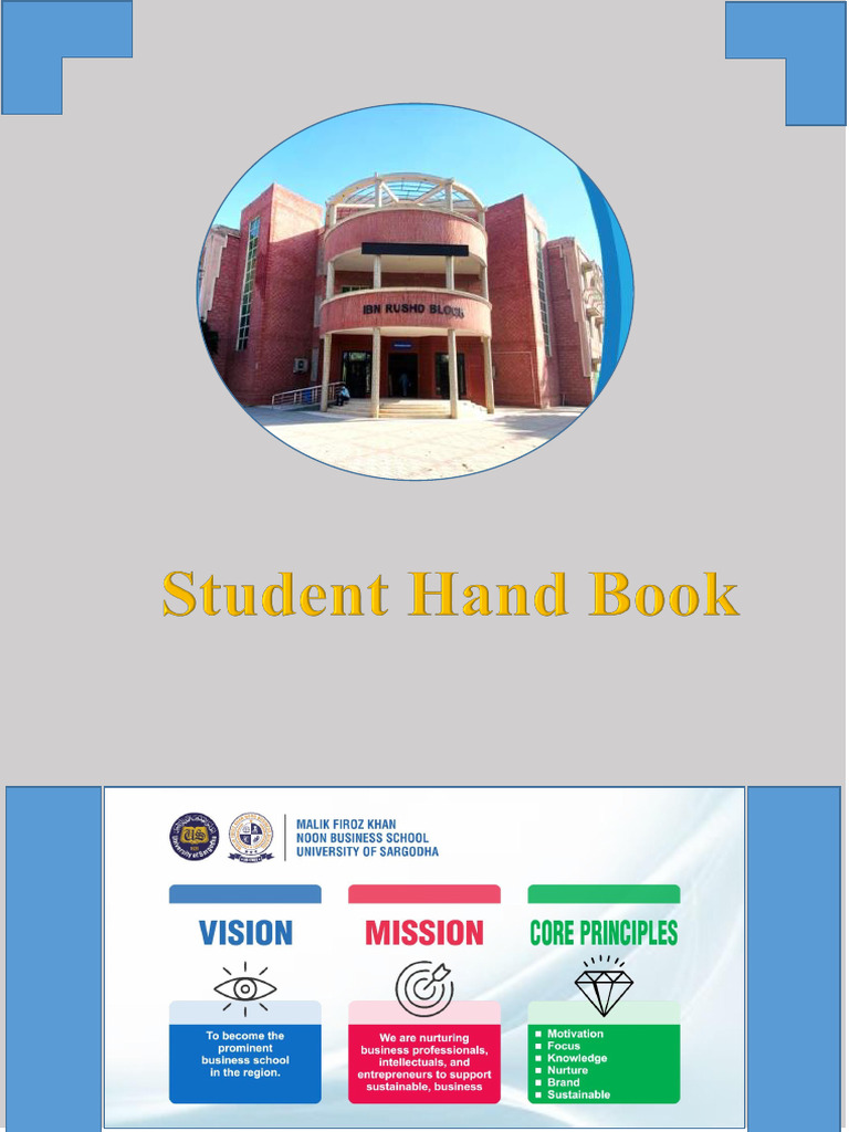 Student Hand book uos Sargodha MBA | PDF | Thesis | Sexual Harassment