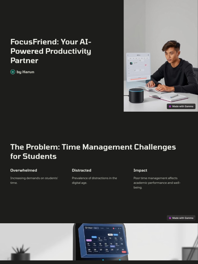 FocusFriend: AI Tool for Student Productivity | PDF | Artificial ...