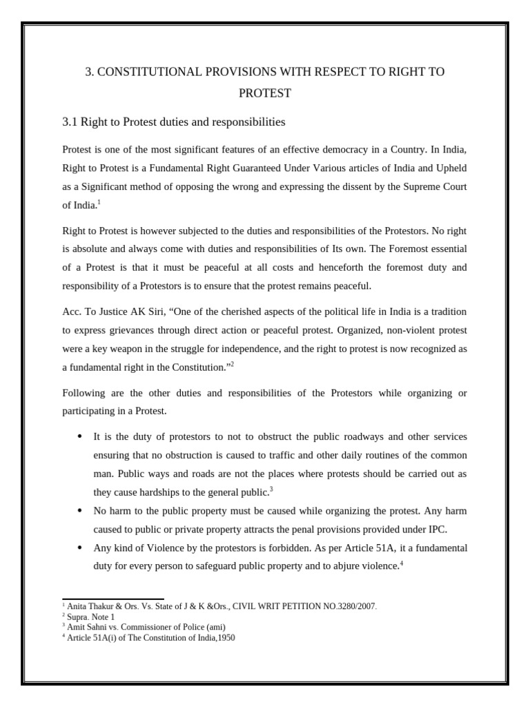 Right To Protest Pdf Justice Crime Violence