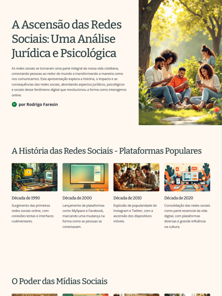 A Ascensao Das Redes Sociais Uma Analise Juridica e Psicologica | PDF ...
