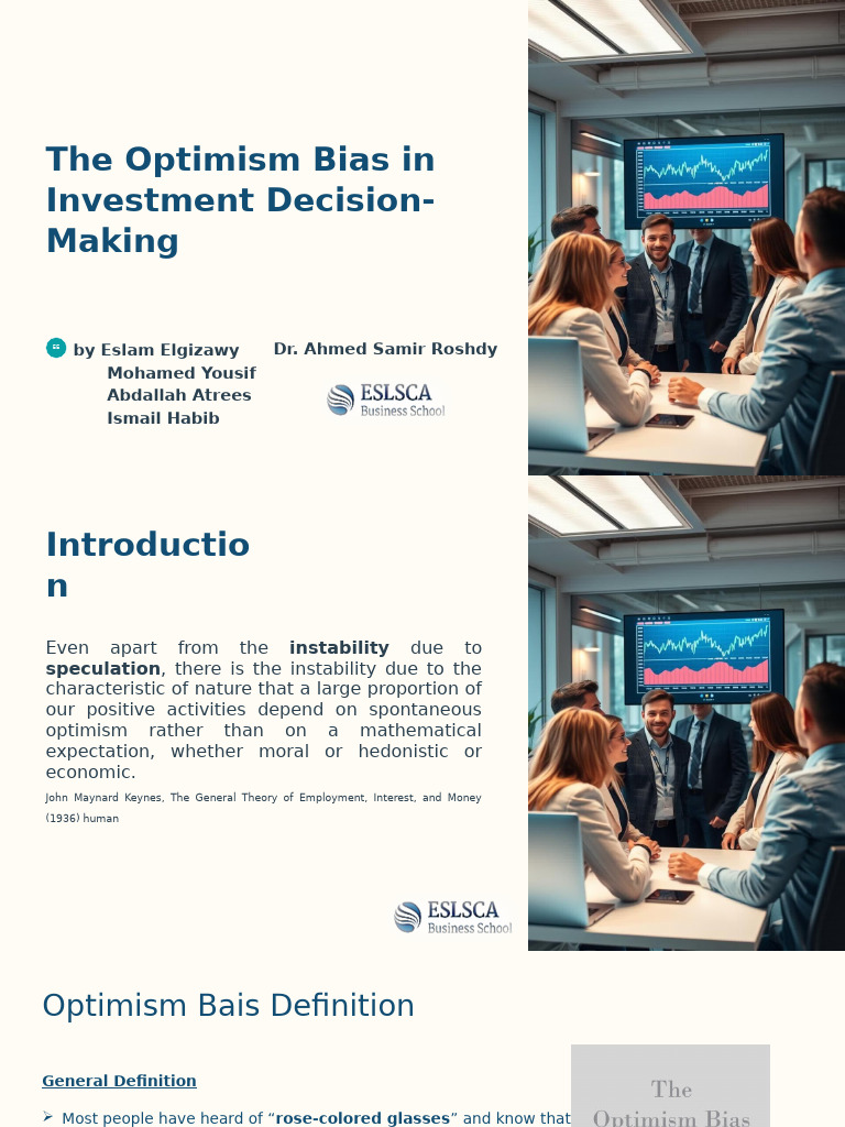 Picture of The Optimism Bias in Investment Decision Making | PDF | Investing ...