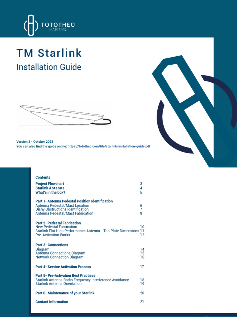 Starlink Installation Guide | PDF | Network Switch | Antenna (Radio)