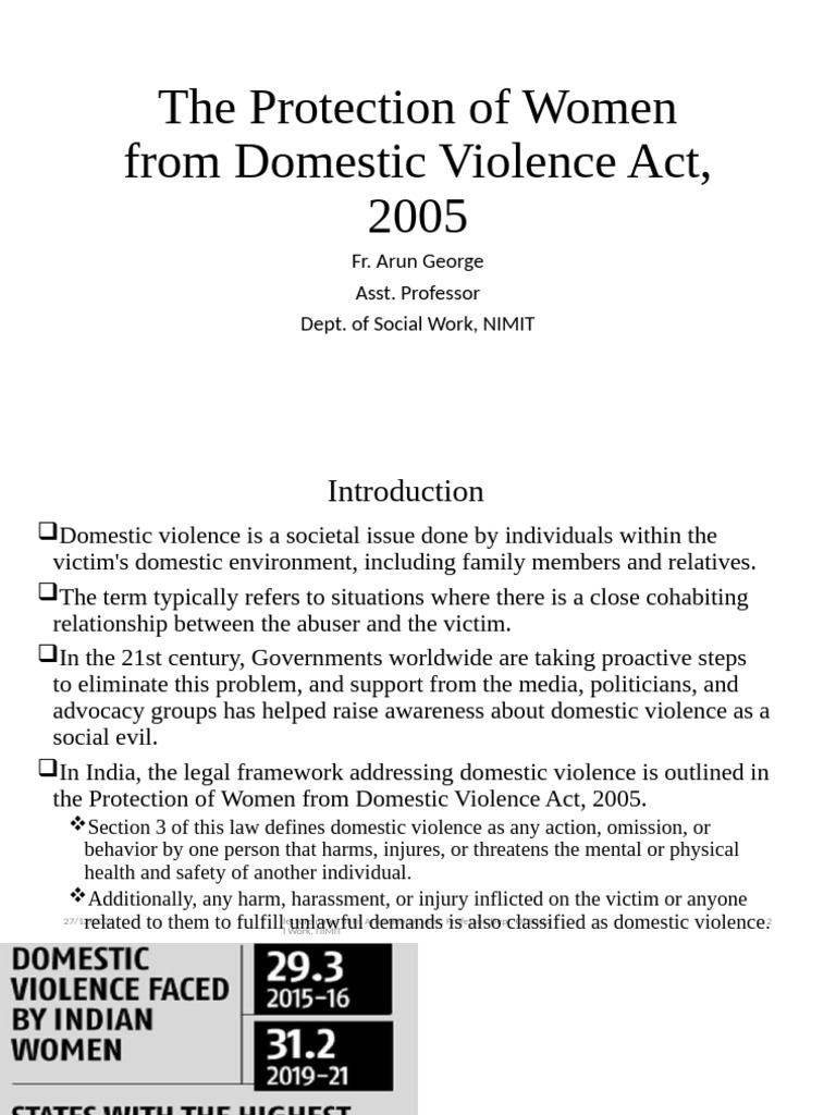3.8. Protection of Women From Domestic Violence Act, 2005 | PDF ...