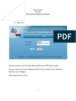 1.1 Login Form: User Manual For The Online Exam Registration System