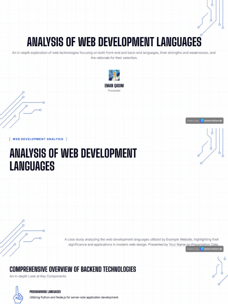 Analysis of Web Development Languages | PDF