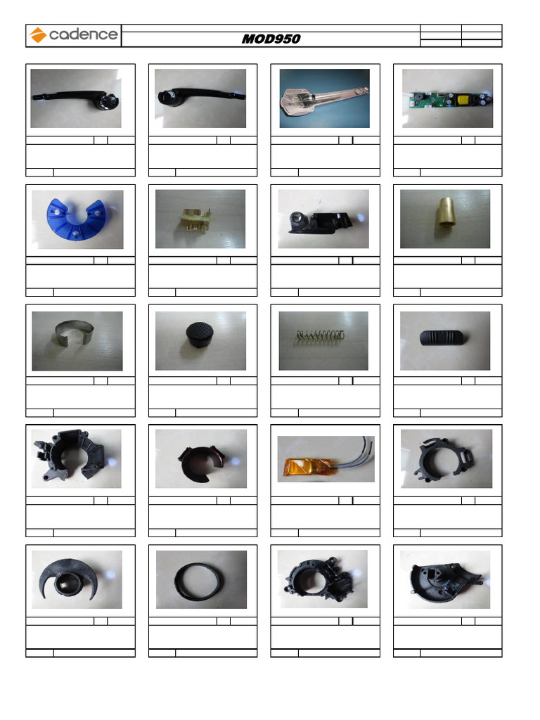 Lista de Peças do Mod950 | PDF