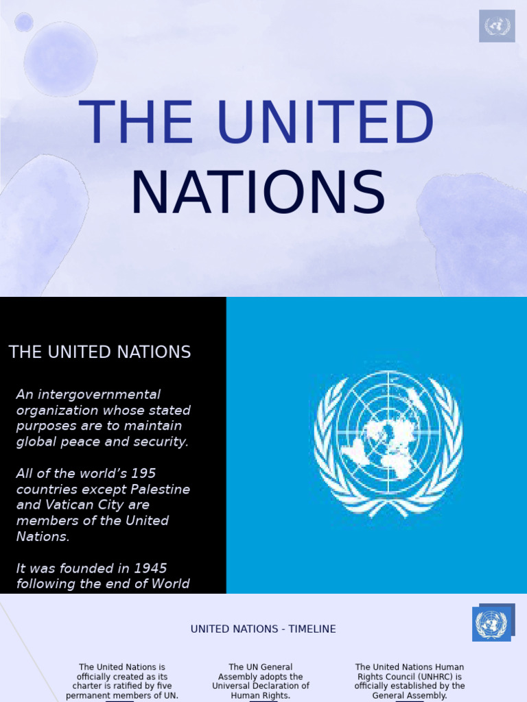 Overview of the United Nations Structure | PDF | United Nations ...