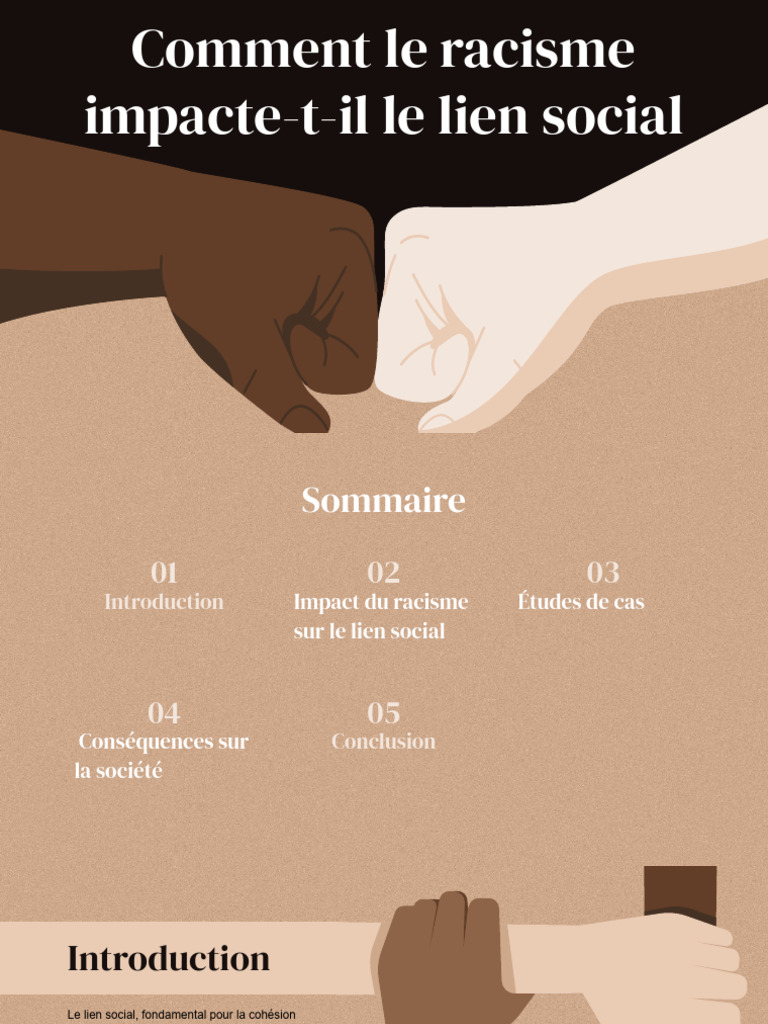 Impact du racisme sur le lien social | PDF | Racisme | Discrimination ...
