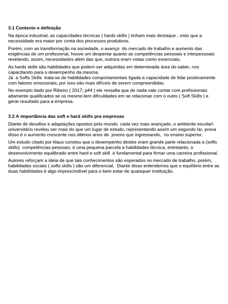 Importância de Hard e Soft Skills no Trabalho | PDF