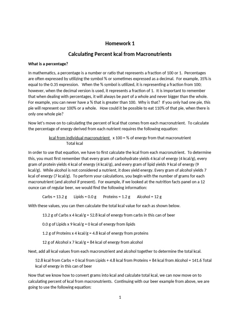 Macro Nutrients Pdf Calorie Nutrients
