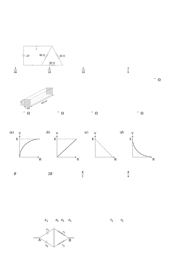Relation Of Emf And Internal Resistance Pdf Series And Parallel