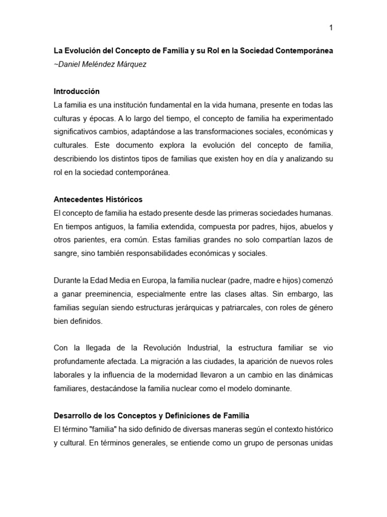 Evolución de la Familia en la Sociedad Actual | PDF | Familia | Sociedad