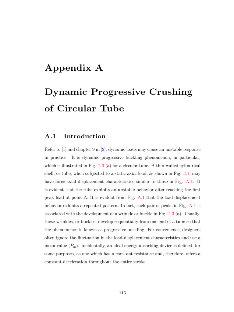 Dynamic Axial Crushing of Circular and Square Tubes | PDF | Buckling ...
