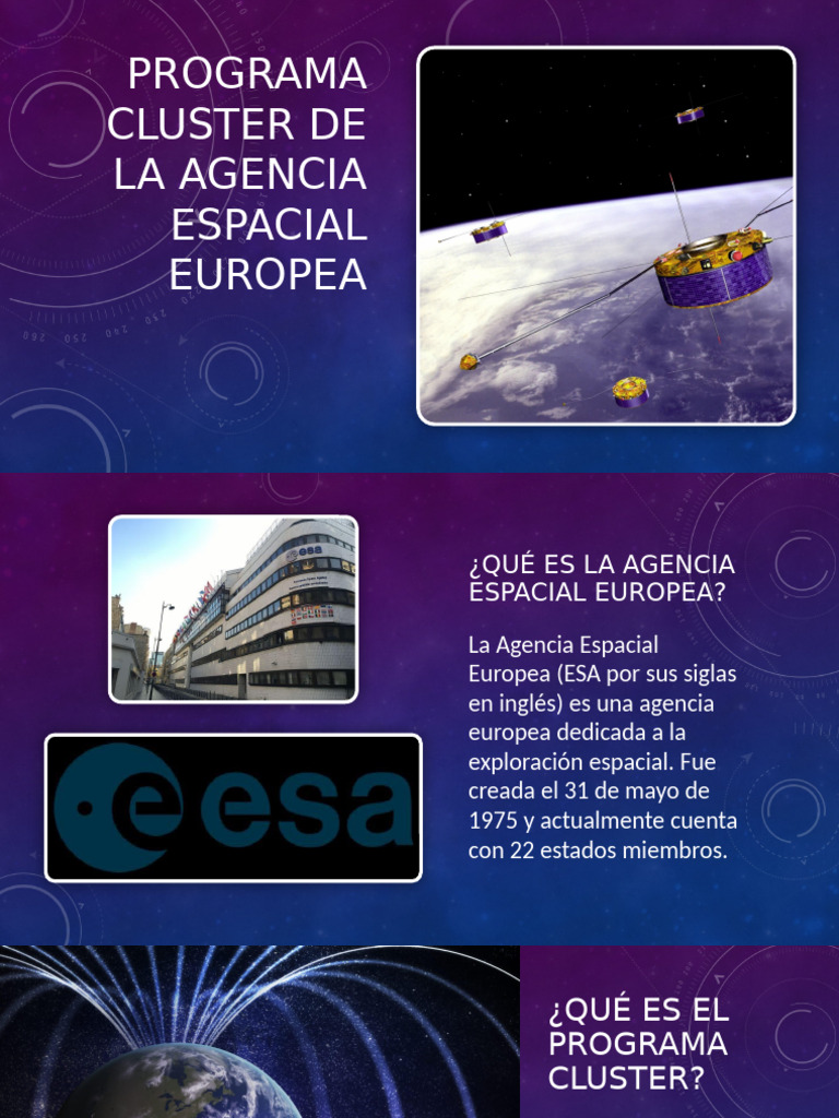 Programa Cluster de La ESA | PDF | Espacio exterior | Satélite