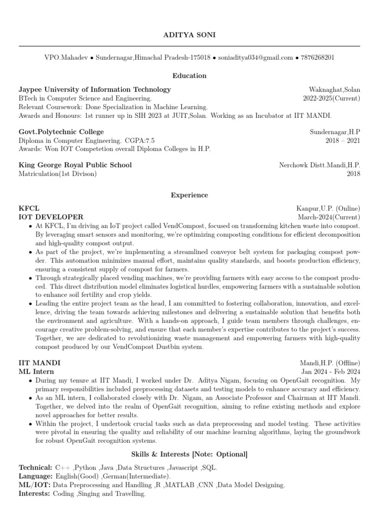 Cv harvard like pdf internet of things artificial intelligence