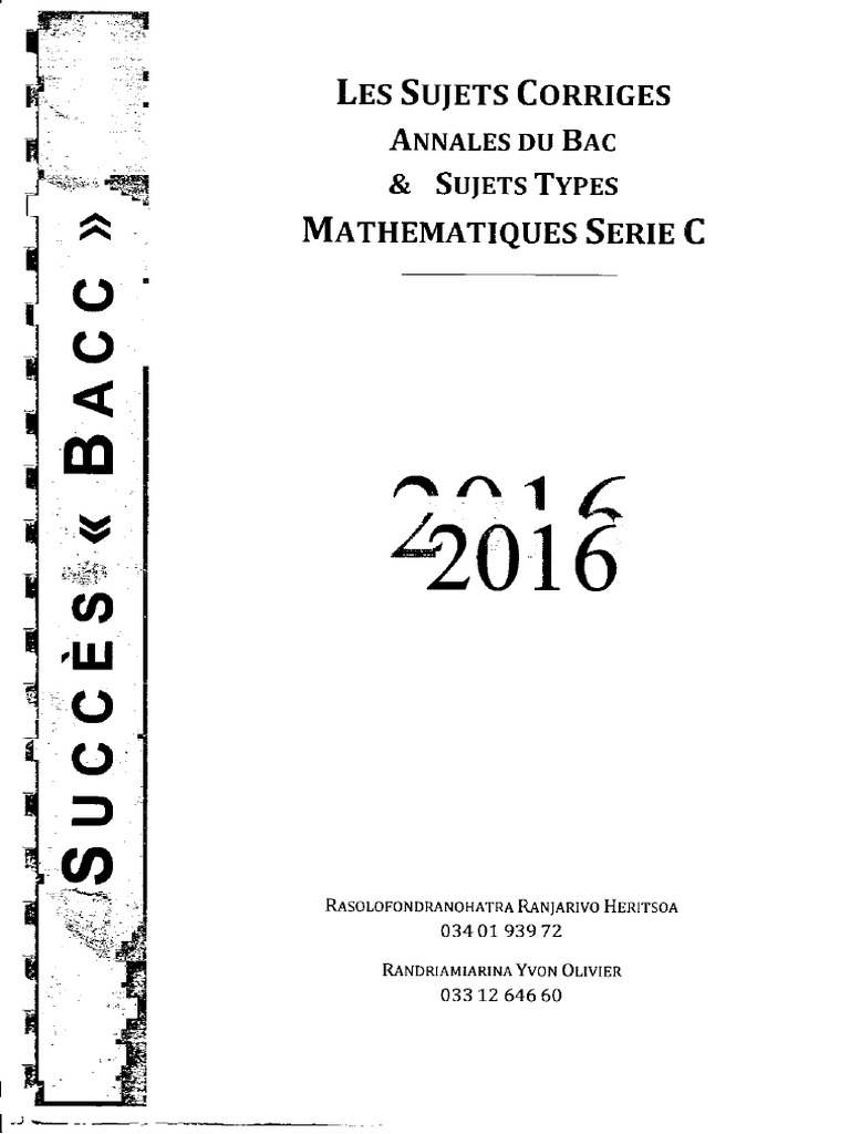 MathemTC Corrige 2003 2015 | PDF