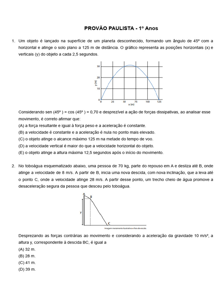 Provão Paulista | PDF | Júpiter | Universo