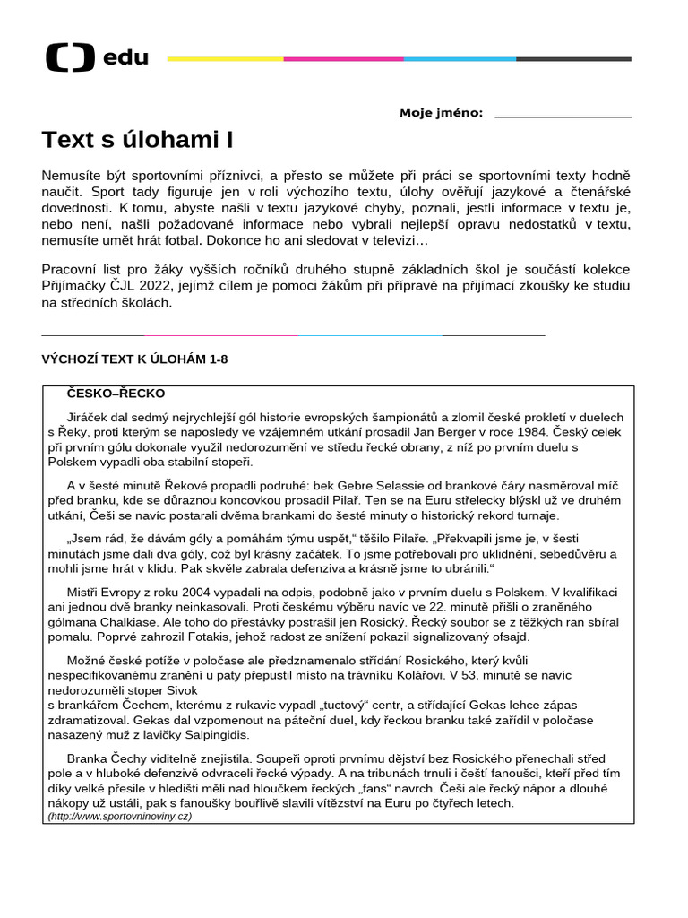 Prace S Textem I | PDF