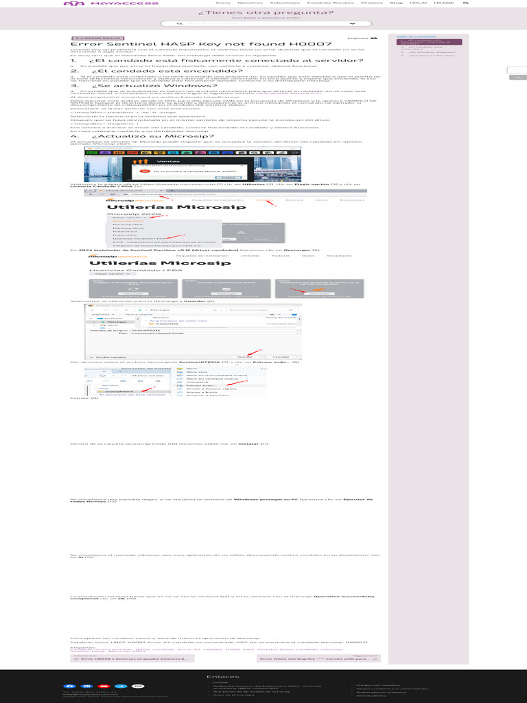 Solución al Error H0007 de Hasp Key | PDF | Archivo de computadora ...