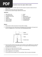 Crystallization of Copper Sulphate Practical | PDF