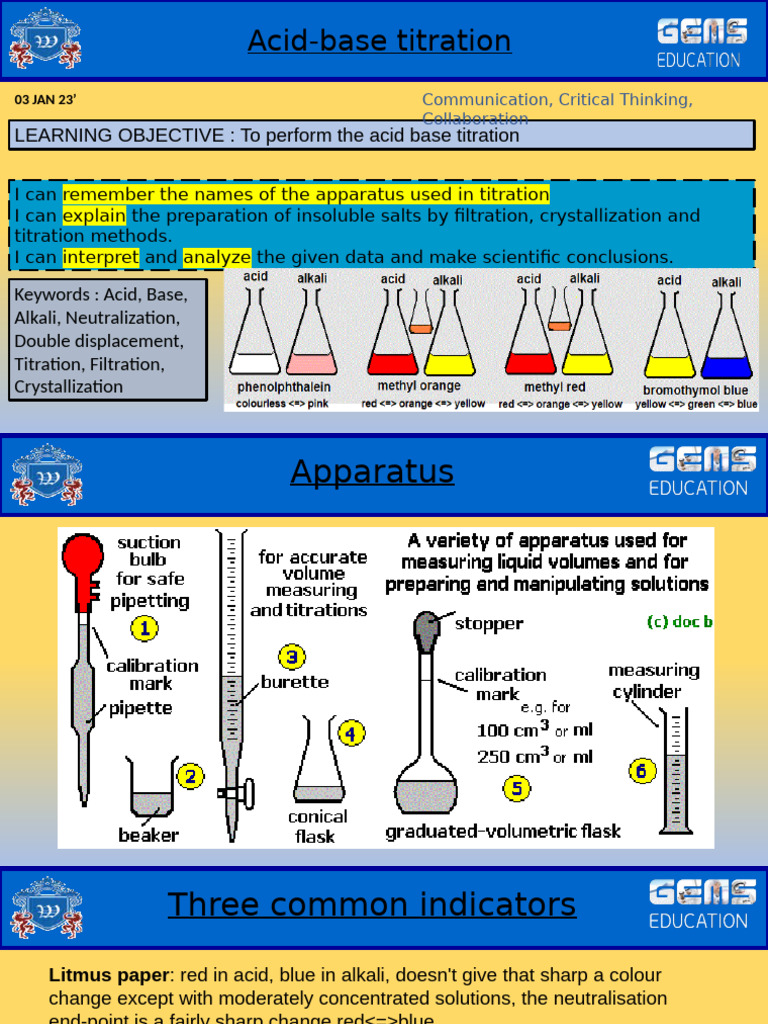 Acid Base Titration | PDF
