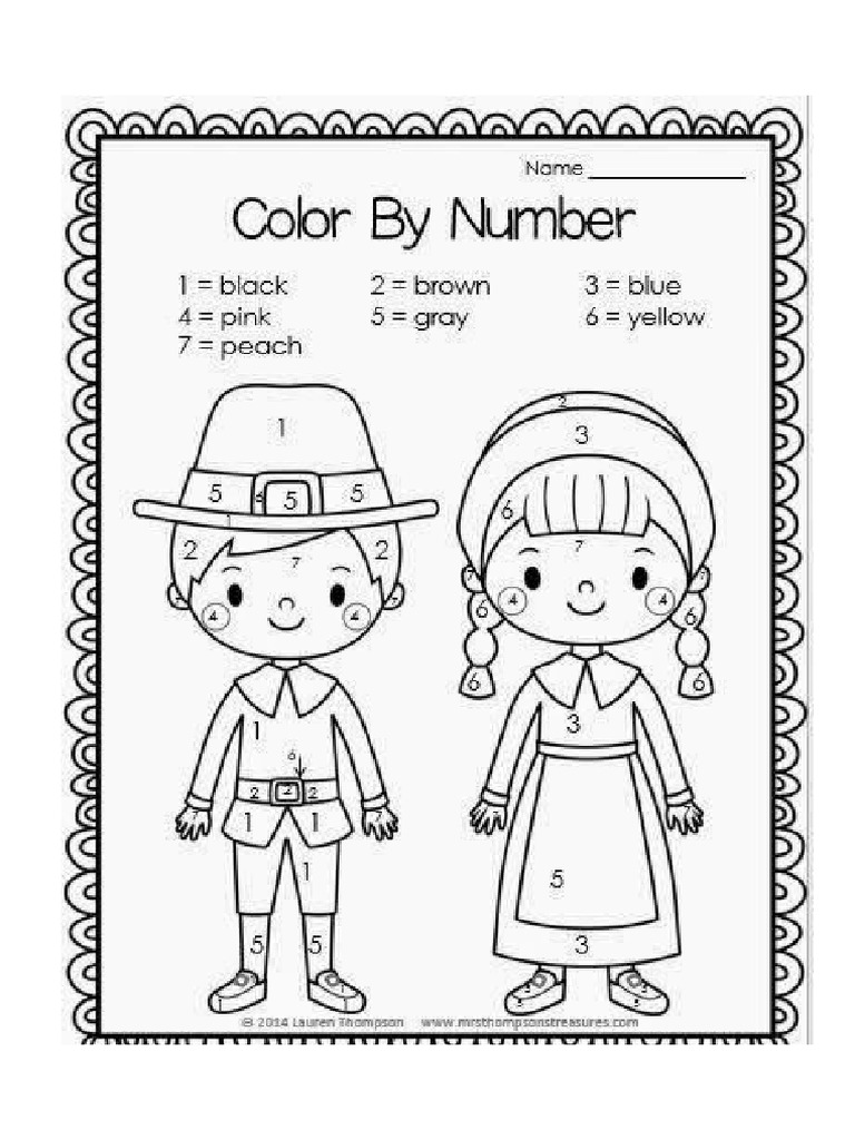 Colour by numbers pdf