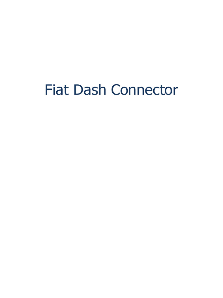 Fiat Dash Connector | PDF