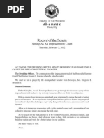 Feb 2 Senate Impeachment Court Record