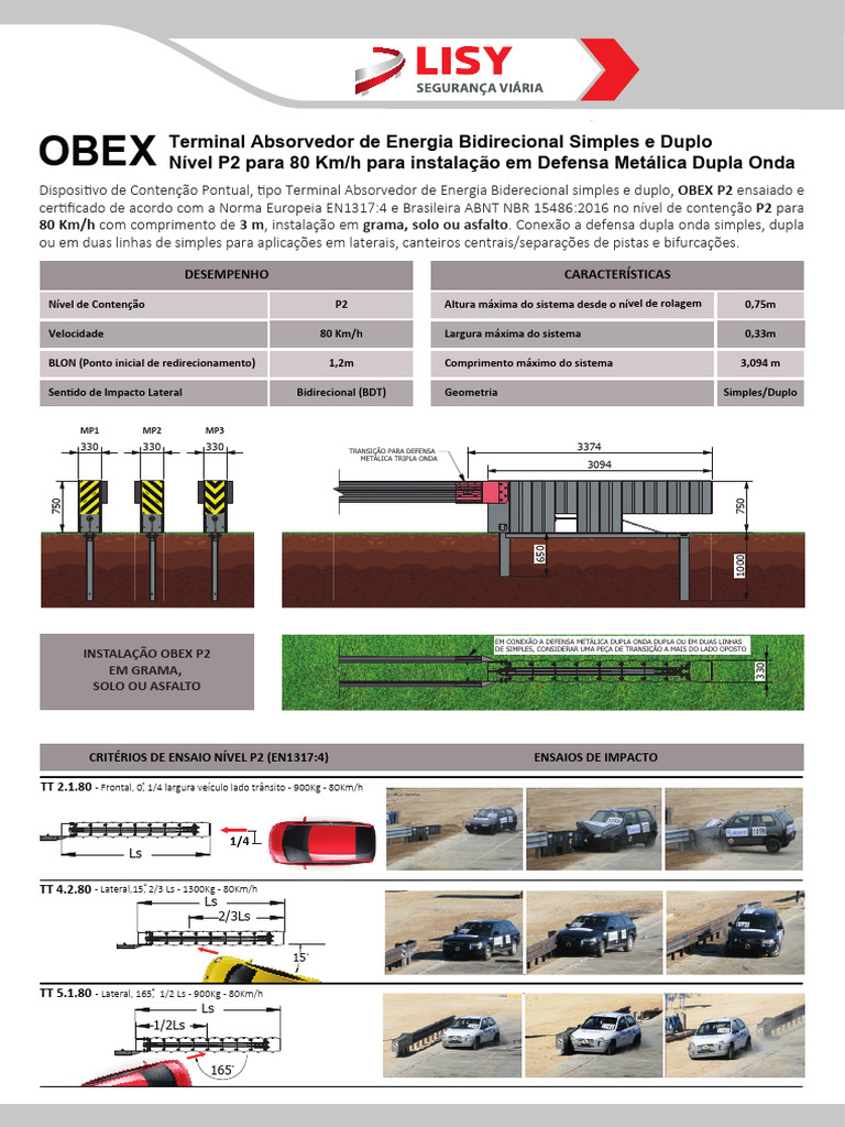 Terminal Absorvedor de Energia OBEX P2 | PDF