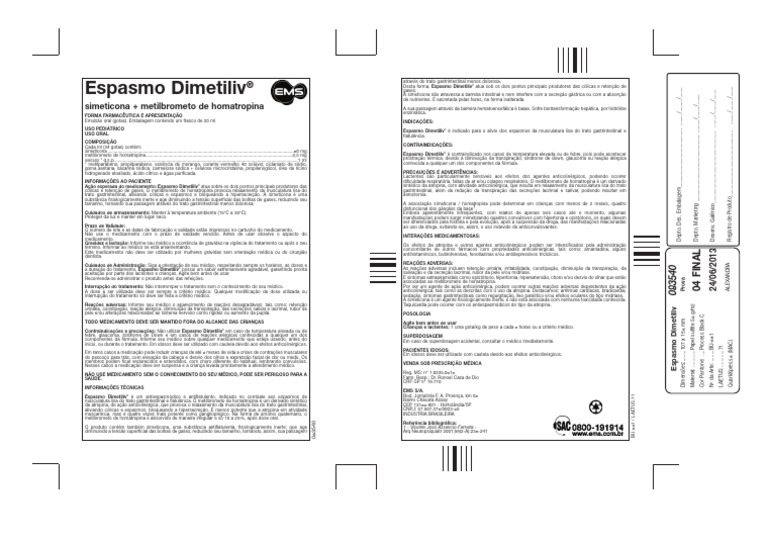 Bula Dimeticona Metilbrometo de Homatropina 6021 1595 | PDF | Gravidez ...