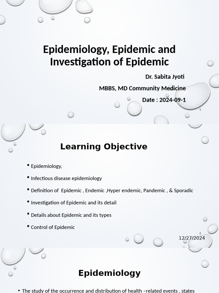 Understanding Epidemics and Their Control | PDF | Epidemics | Infection