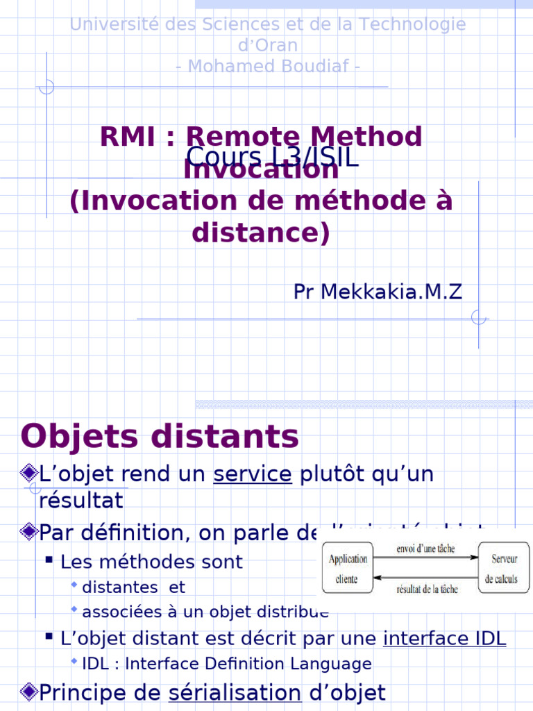 Introduction à Java RMI | PDF | Java (Langage de programmation ...
