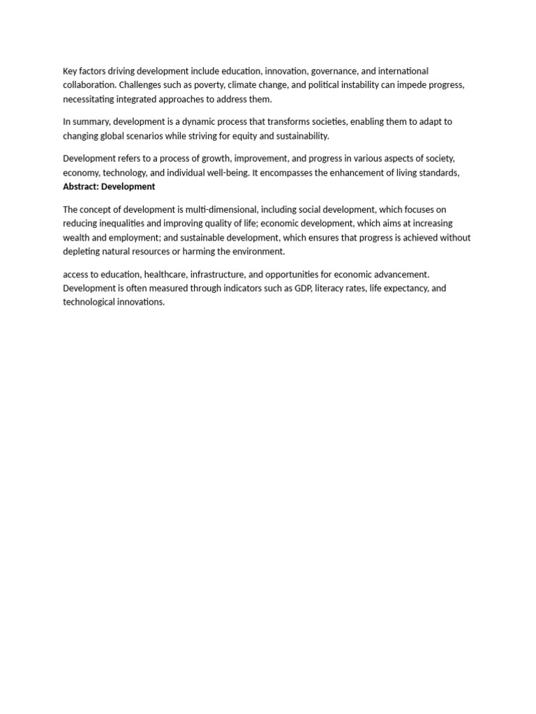 Abstract: Development | PDF