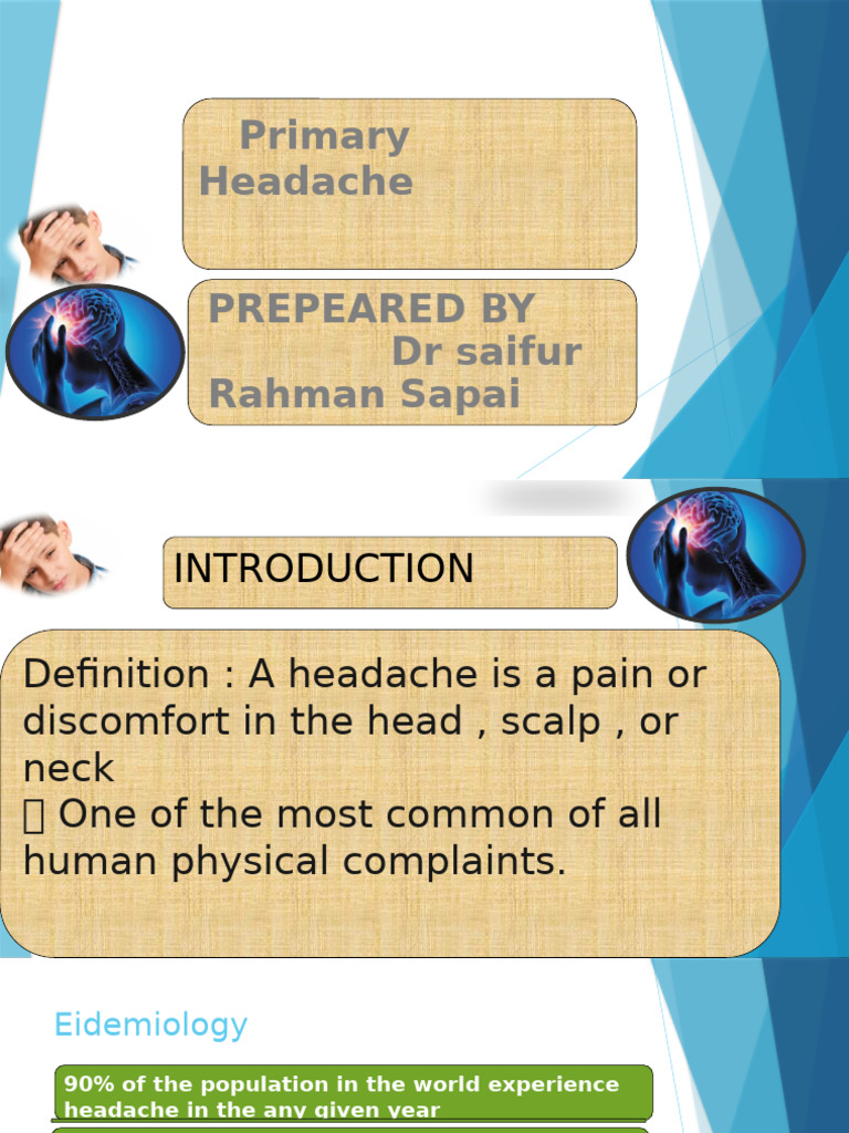 72 Primary Headache DR Saif | PDF | Headache | Migraine
