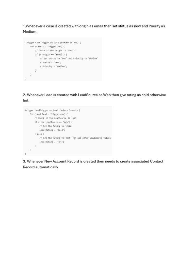Salesforce Apex Trigger Scenarios | PDF | Computing | Software