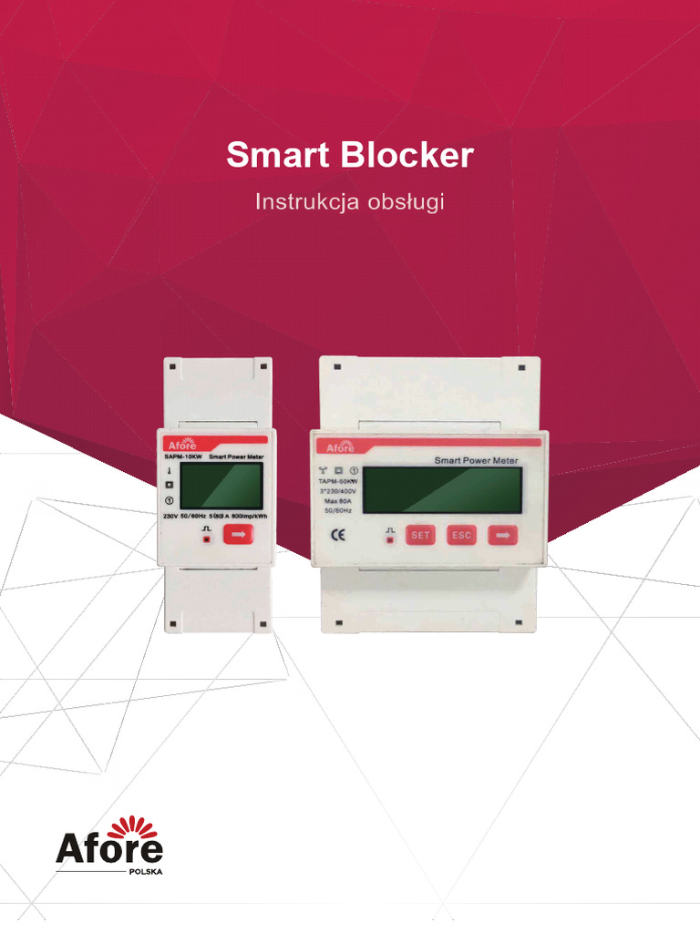 AFORE SMART BLOCKER Instrukcja 10 50 130kW | PDF