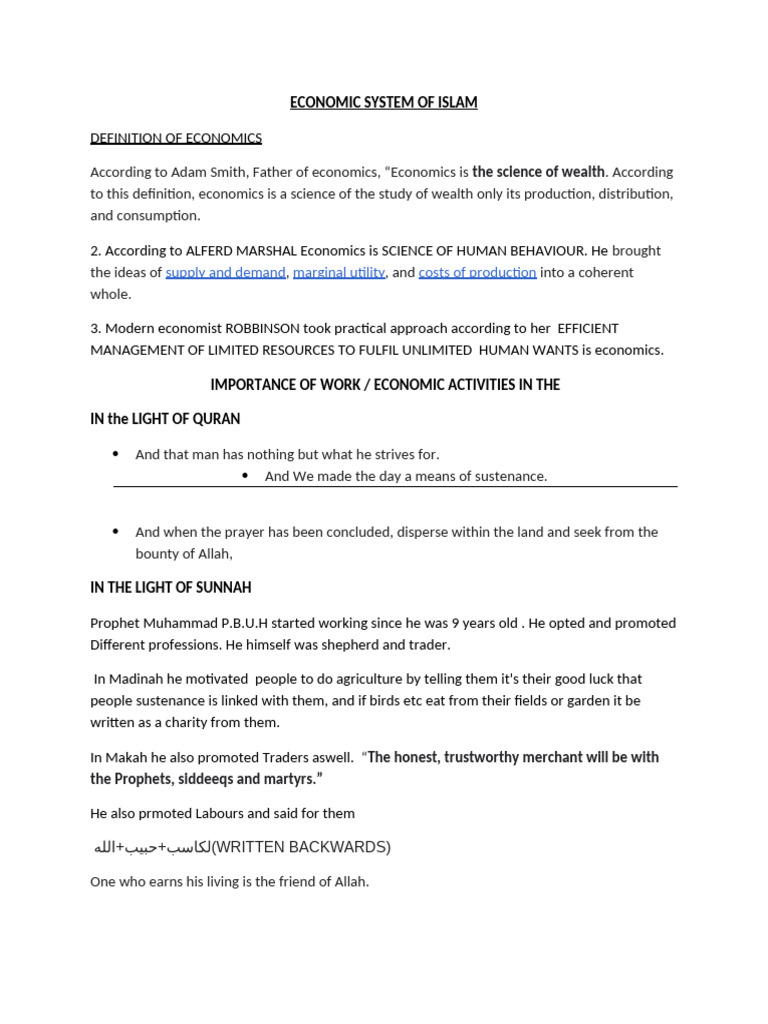 Islamic Economic System Explained | PDF | Islamic Banking And Finance ...