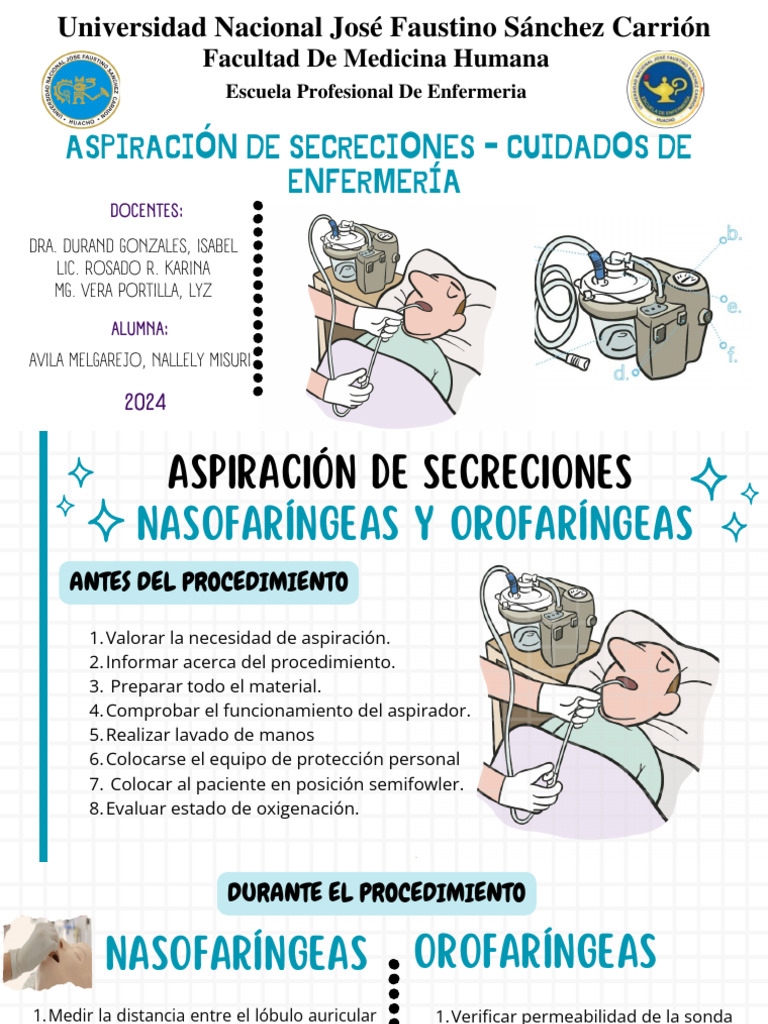 Aspiración de Secreciones en Enfermería | PDF