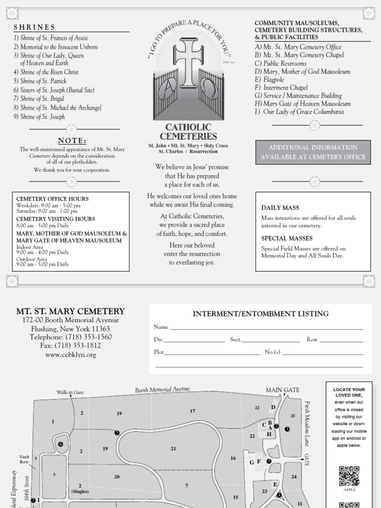 S2042 Cath Cem Brochure MT ST Mary MAP | PDF | Mary, Mother Of Jesus ...