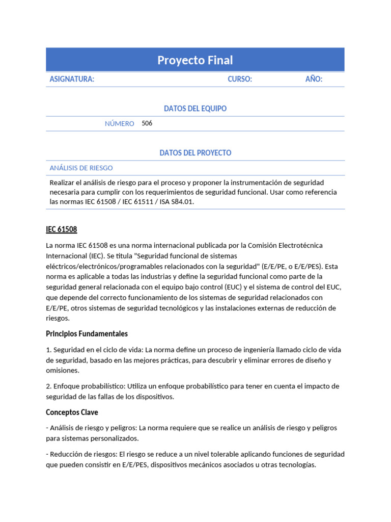 4 Plantilla Proyecto Final | PDF | Evaluación del ciclo de vida | Valores
