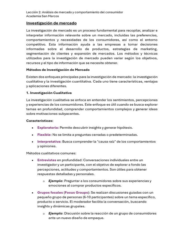 Análisis de mercado y comportamiento del consumidor | PDF ...