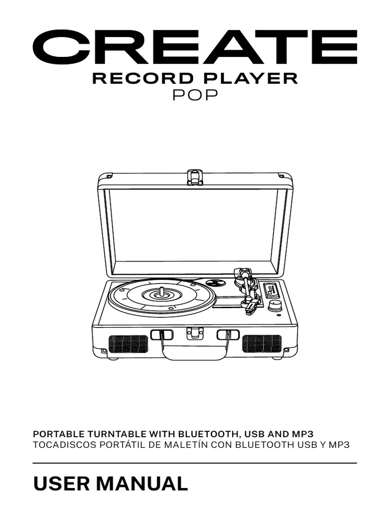 Manual Turntable POP GREEN WEB | PDF | Phonograph | Electrical Connector